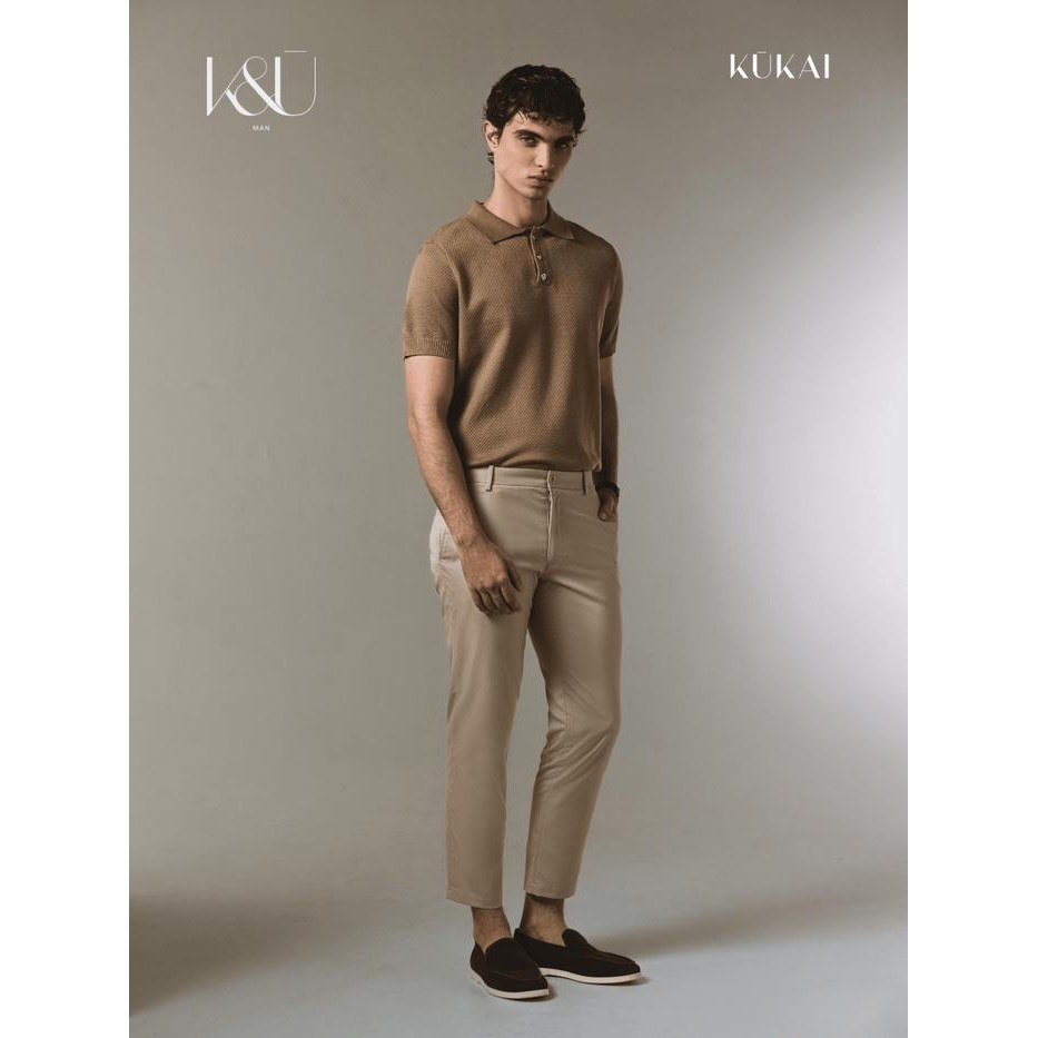 KUKAI Man Classic Knit Polo Top - Kaos Polo Rajut - Atasan Polo Rajut Pria