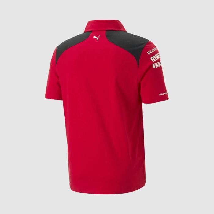 Scuderia Ferrari F1 2023 Team Polo. Kaos Polo Pria