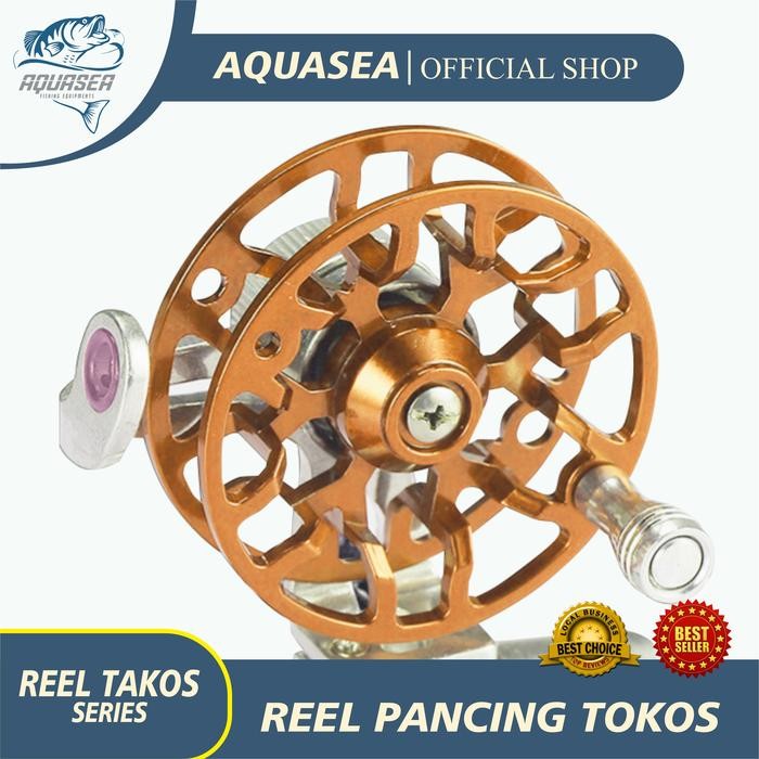 

AQUASEA Reel Pancing Tokos Full Metal Warna RANDOM DF55 Alat Ikan Joran Katrol Umpan