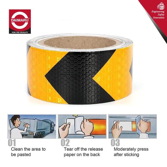 

Khusus Gosend! Daimaru Reflective Tape Safety Reflector Arrow Waterproof 50Mmx25M - Merah Putih