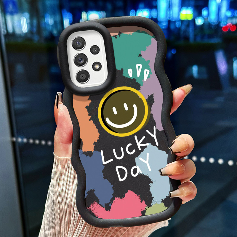 Casing Untuk Samsung A52 4G A52 5G A52s Case Casing Tas Emoji Warna pola HP Cesing lunak Silikon Sof