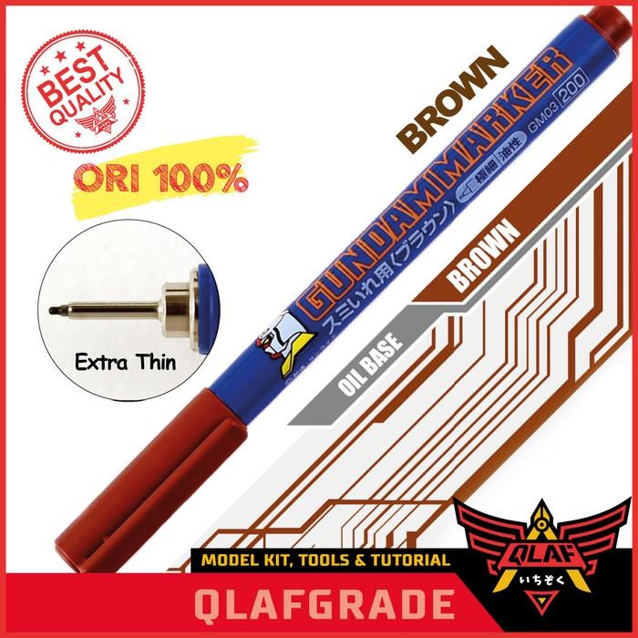 

GUNDAM MARKER BROWN FOR LINER GM03 PANEL LINING Extra Thin