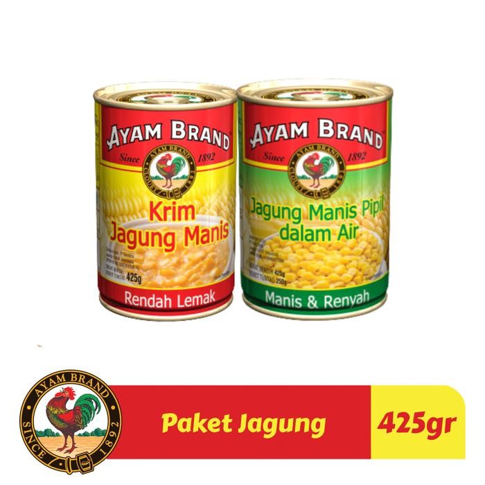 

READY PAKET JAGUNG KALENG AYAM BRAND 425G - JAGUNG MANIS KALENG BERKUALITAS
