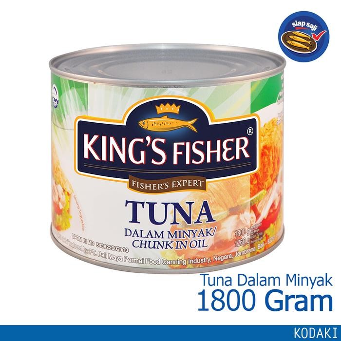 

READY KING'S FISHER TUNA MINYAK NABATI KALENG 1800G - DAGING TUNA KALENG BESAR