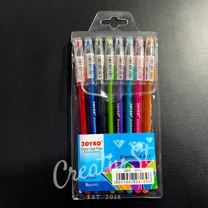 

JOYKO Pulpen Gel Diamond 8 Colors GPC-309S (1 Set)