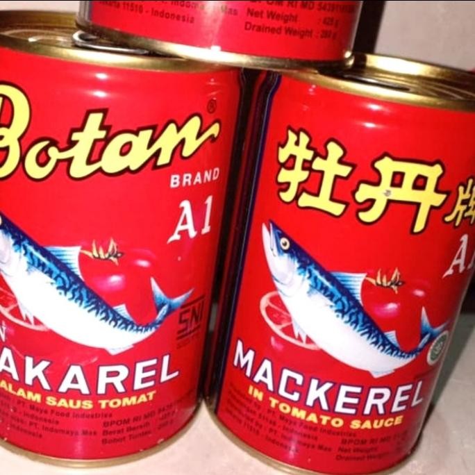 

READY SARDEN MAKAREL BOTAN KALENG 425GR EXP 2023 - IKAN KALENG BERKUALITAS