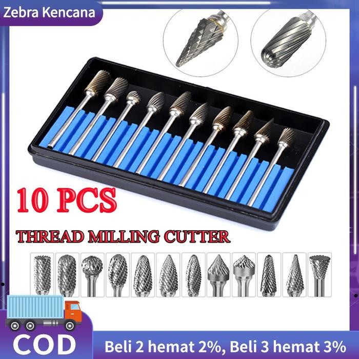 Terlaris Mata Bor Tunner Tuner Cuner Cunner Alat Porting Foredom Set Isi 10Pcs/Bor Tuner Porting Set