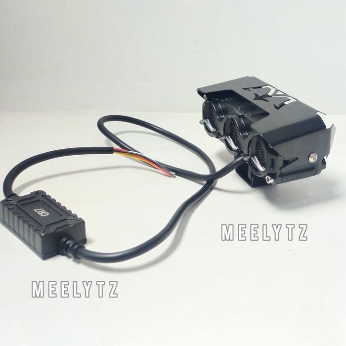 CR7 - Lampu Tembak 4 Mata plus devil dan 3 kipas pendingin ballast alumunium waterof CR8027