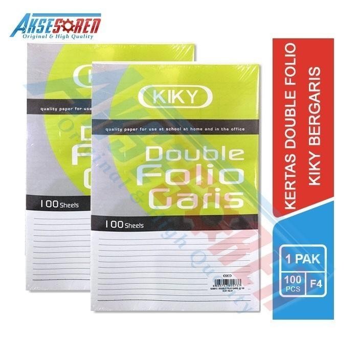 

Kertas Double Folio Bergaris Kiky 1 Pack 100 Sheets / Polio Kiki 1 Pak