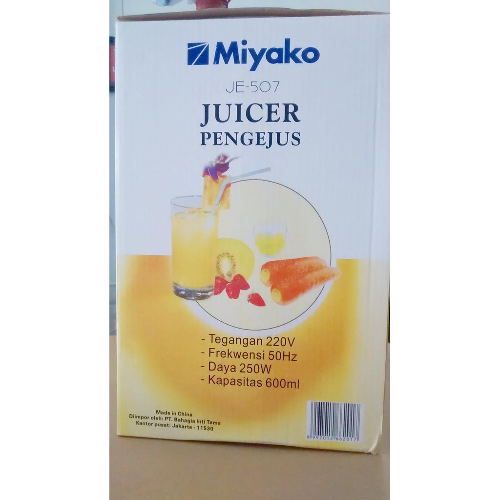 Miyako Juice Extractor Je 507 Juicer Miyako
