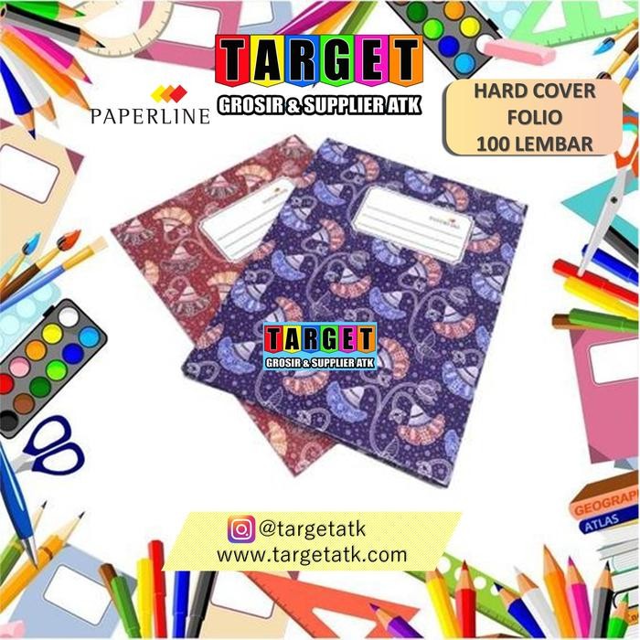 

BUKU HARD COVER FOLIO 100 LEMBAR / PAPERLINE 100 LEMBAR/pcs