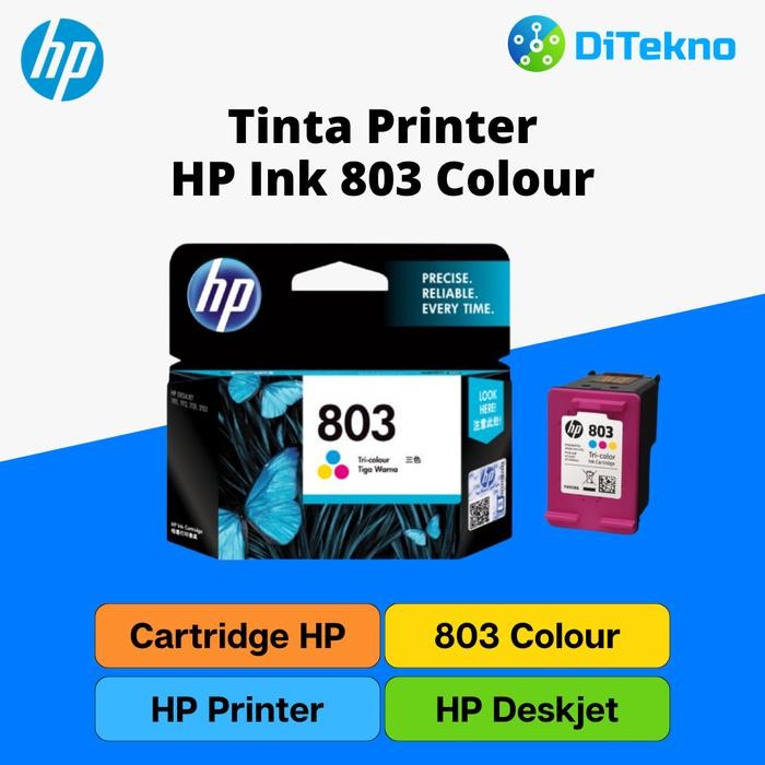 HP Catridge ORI 803 Tinta Printer Colour Warna