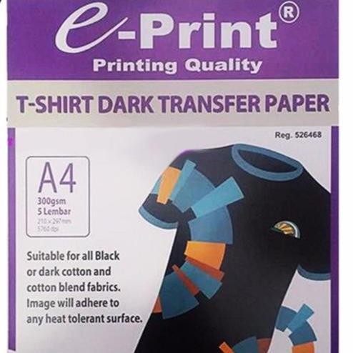 

Eprint T-Shirt Dark Transfer Paper A4 300gsm