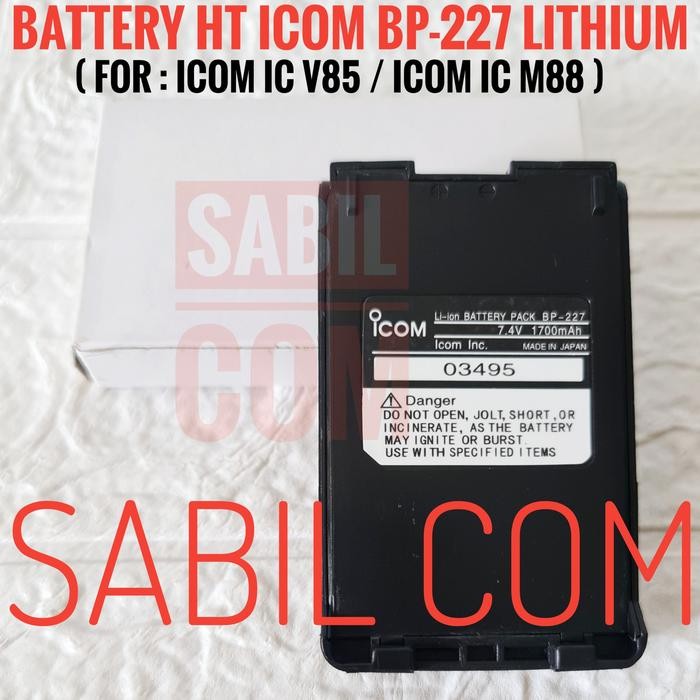 BATRE HT ICOM V85 LITHIUM - BATTERY HT ICOM IC V85 BP 227 LITHIUM
