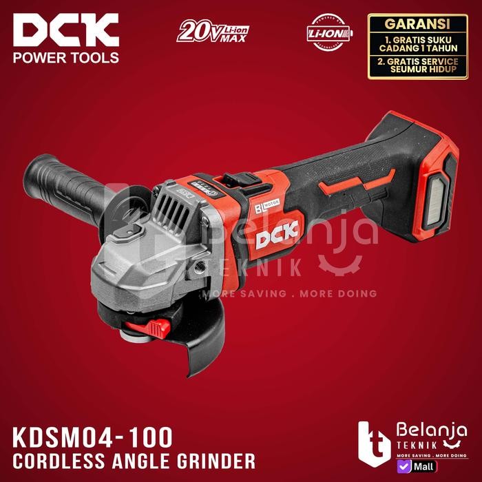 Mesin Gerinda Tangan Baterai DCK KDSM04-100 Angle Grinder Cordless 4 Inch Set 1 Baterai KDSM 04-100