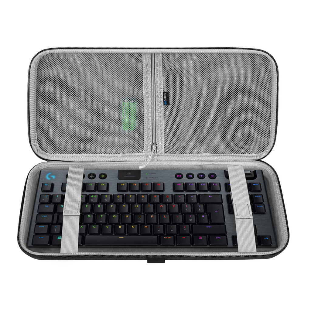 Geekria Keyboard Case for 87-Key Keyboards, Hard Shell Travel Carrying Bag Compatible with AULA F87,