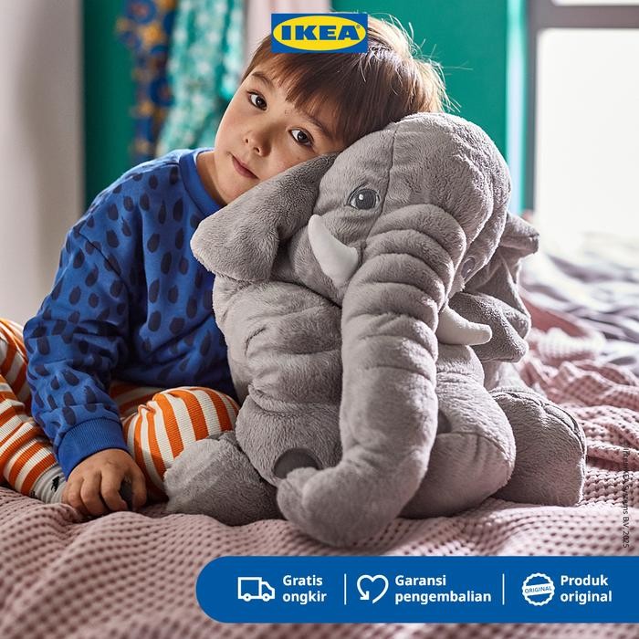 IKEA JATTESTOR Boneka Gajah 60 cm Anak