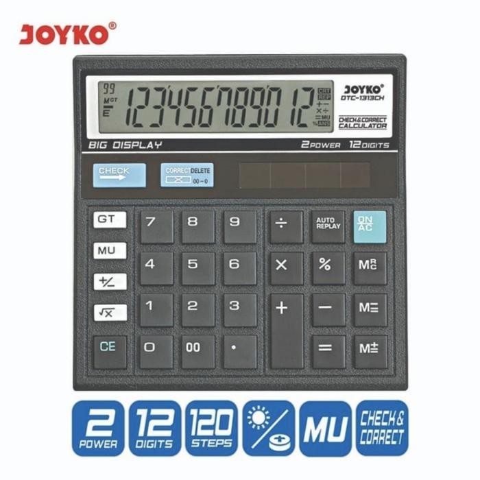 

Calculator Kalkulator 12 digit ORIGINAL Joyko DTC-1313CH Check Correct