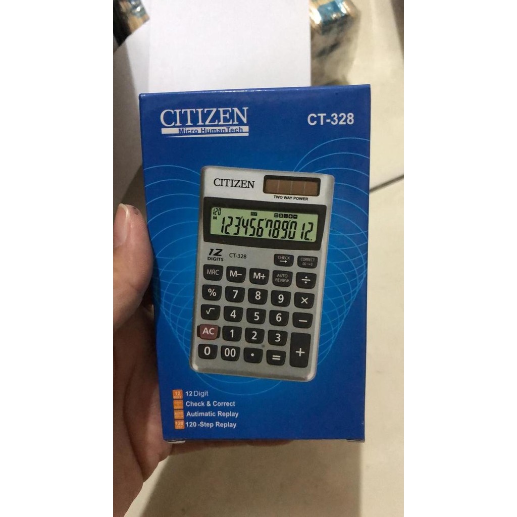

Kalkulator Citizen CT-328 12Digit CoverBook Mini