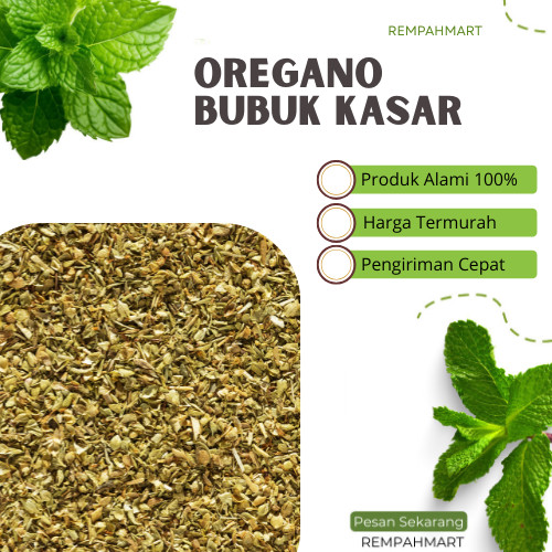 

100g Oregano Bubuk Kasar Organik Leaves Dried Flakes / Pelengkap Masak Daun Oregano Rempahamrt