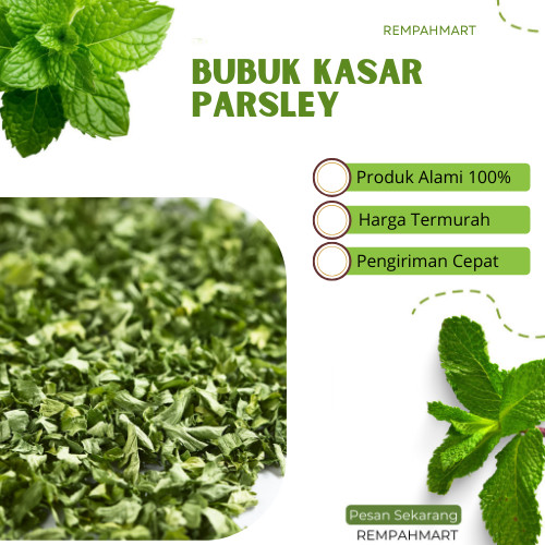 

1kg Daun Parsley Murni Harum / Daun Parslei Sledri Bumbu Masak Dried Flakes Premium 1 Kilogram Rempahmart