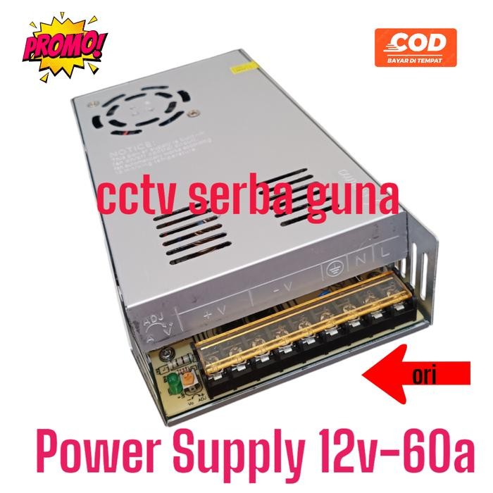 POWER SUPPLY 12V 60A POWER SUPLY SMALL 60 AMPERE 12 VOLT 720W MURNI 60