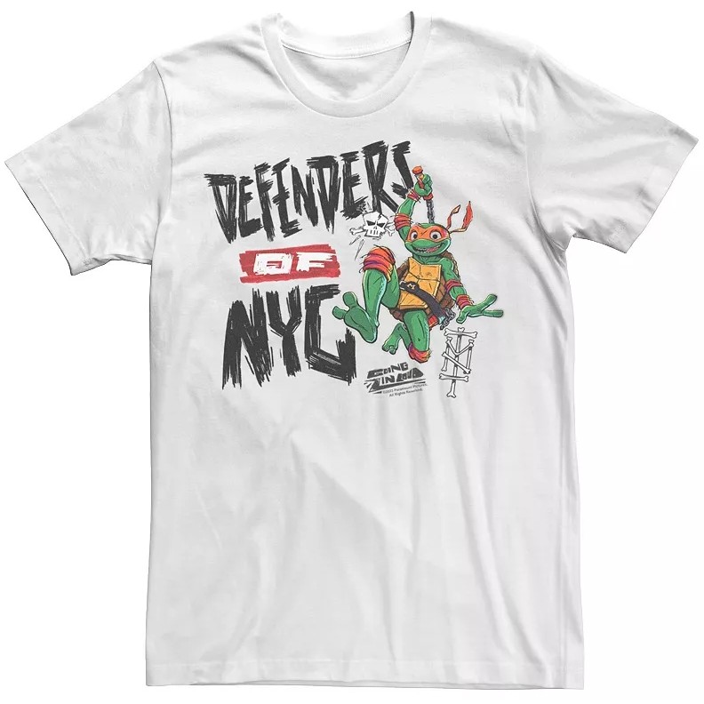 Kaos Grafis TMNT Mutant Mayhem Defenders Of NYC Katun CrewNeck Unisex Pria Wanita