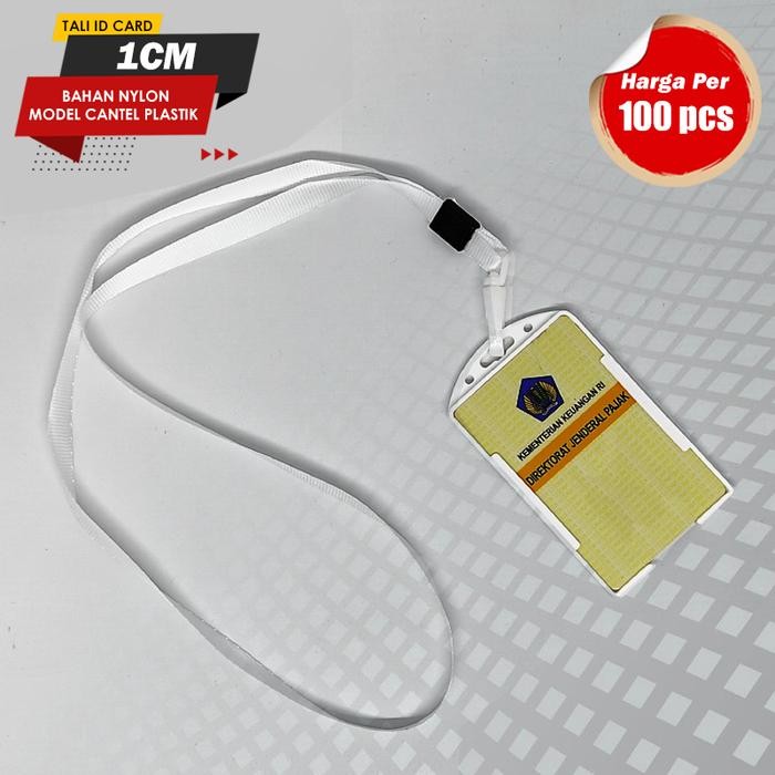

Baru Tali ID Card 1 cm Nilon - Tali Gantung Kartu Identitas dengan Cantel Plastik
