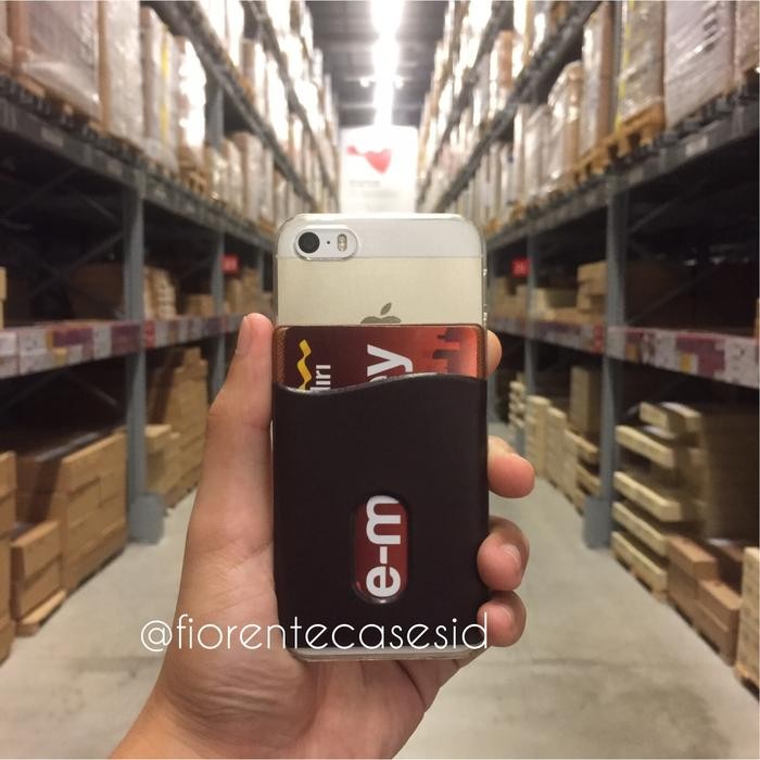 

Baru Leather Sticky Card Holder Tempelan HP Multifungsi Slot Kartu dan Dompet