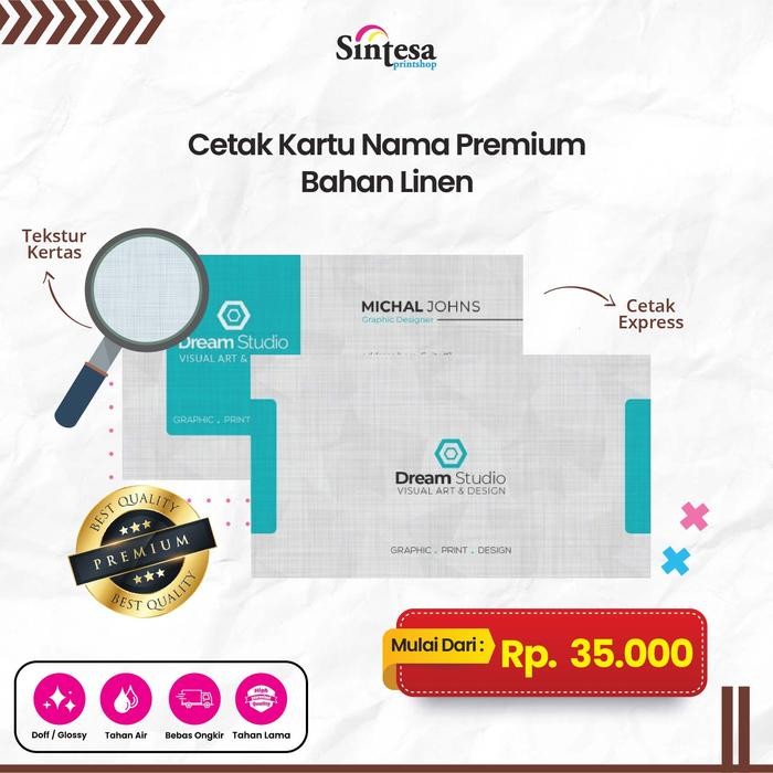 

Baru Cetak Kartu Nama Premium Texture Linen - Jasa Print Kartu Nama