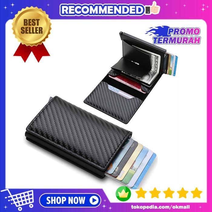 

Baru Dompet Kartu ATM Slider Pop Up Anti RFID Blocking Wallet