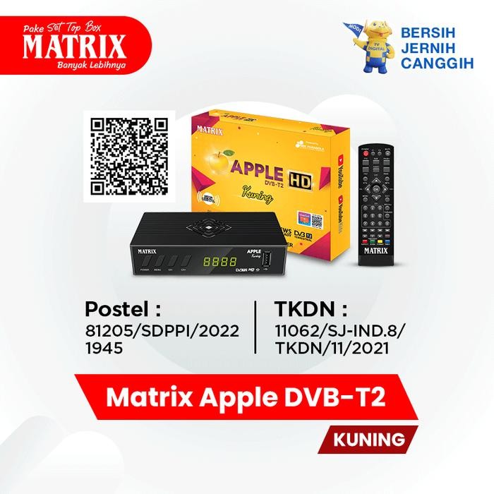 STB MATRIX DVBT2 APPLE KUNING