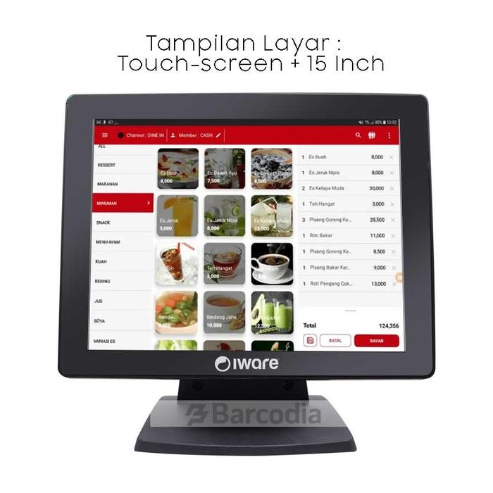 Komputer / PC Mini Kasir Paket + Monitor Touchscreen