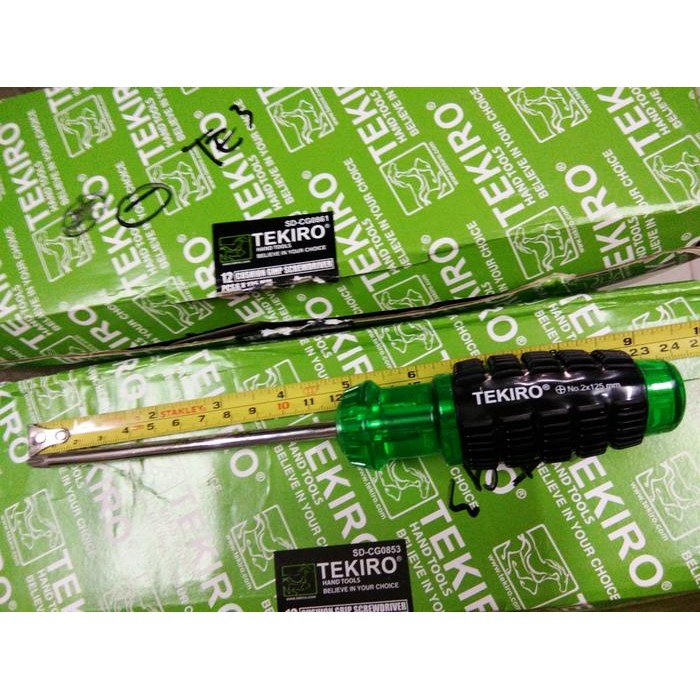 OBENG BAGUS KARET TEKIRO ( + ) 5" INCH MAGNET -+-