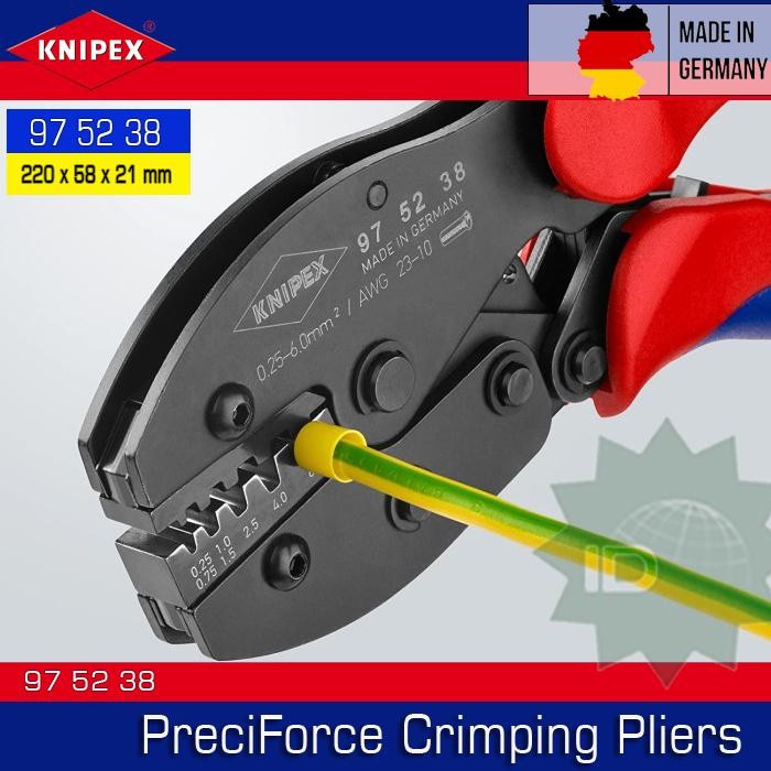 Hemat Tang Crimping 97 52 38 Knipex Preciforce Crimping Pliers