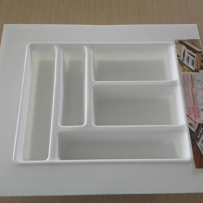 Tempat Sendok Putih 50cm (450 x 540)/Rak Sendok Dalam Laci Sekat Laci
