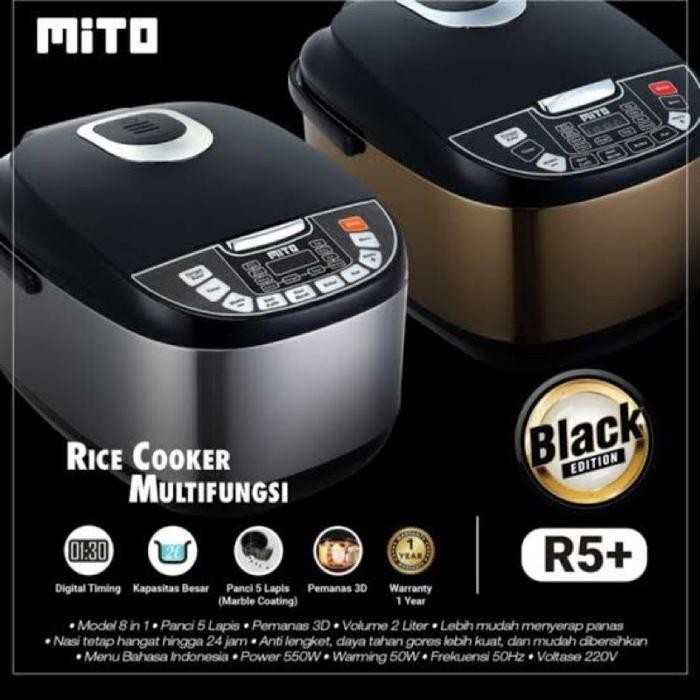 RICE COOKER DIGITAL MITO R5 / 2 L / 8 IN 1 / RICE COOKER MITO DIGITAL R5/ PENANAK NASI MITO R5