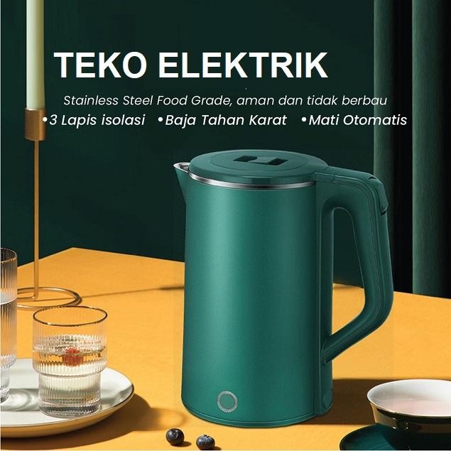 Teko Listrik Kettle Listrik Pemanas Air Ketel Ceret Air Panas Stainless Masak Air