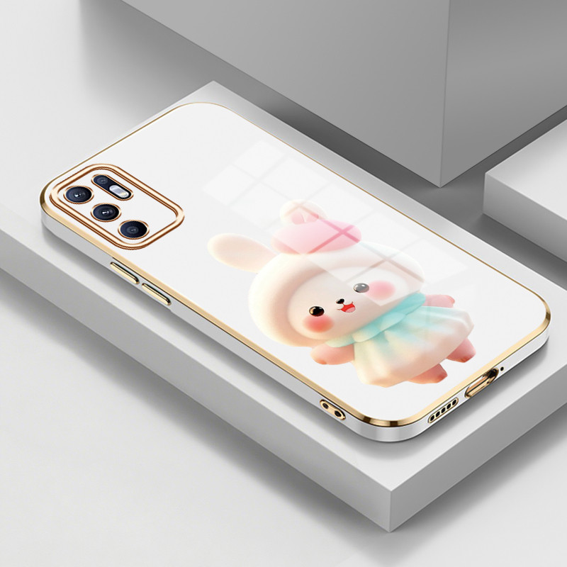 Casing Untuk OPPO Reno 6 4G Reno 6 5G Case Casing HP Kasing Kelinci Lucu pola Kesing Silikon Softcas