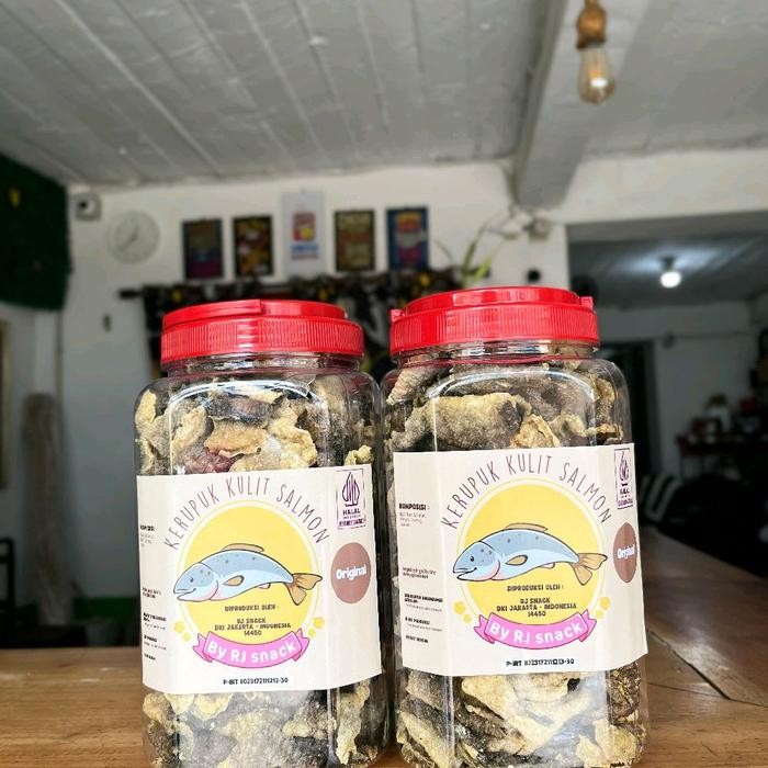 

Duo Jumbo Original 220Gr Kerupuk Kulit Ikan Salmon Cemilan Enak Best Seller