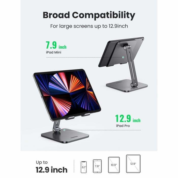 TERBARU UGREEN DESKTOP STAND HOLDER METAL DUDUKAN TABLET IPHONE IPAD SAMSUNG TERMURAH