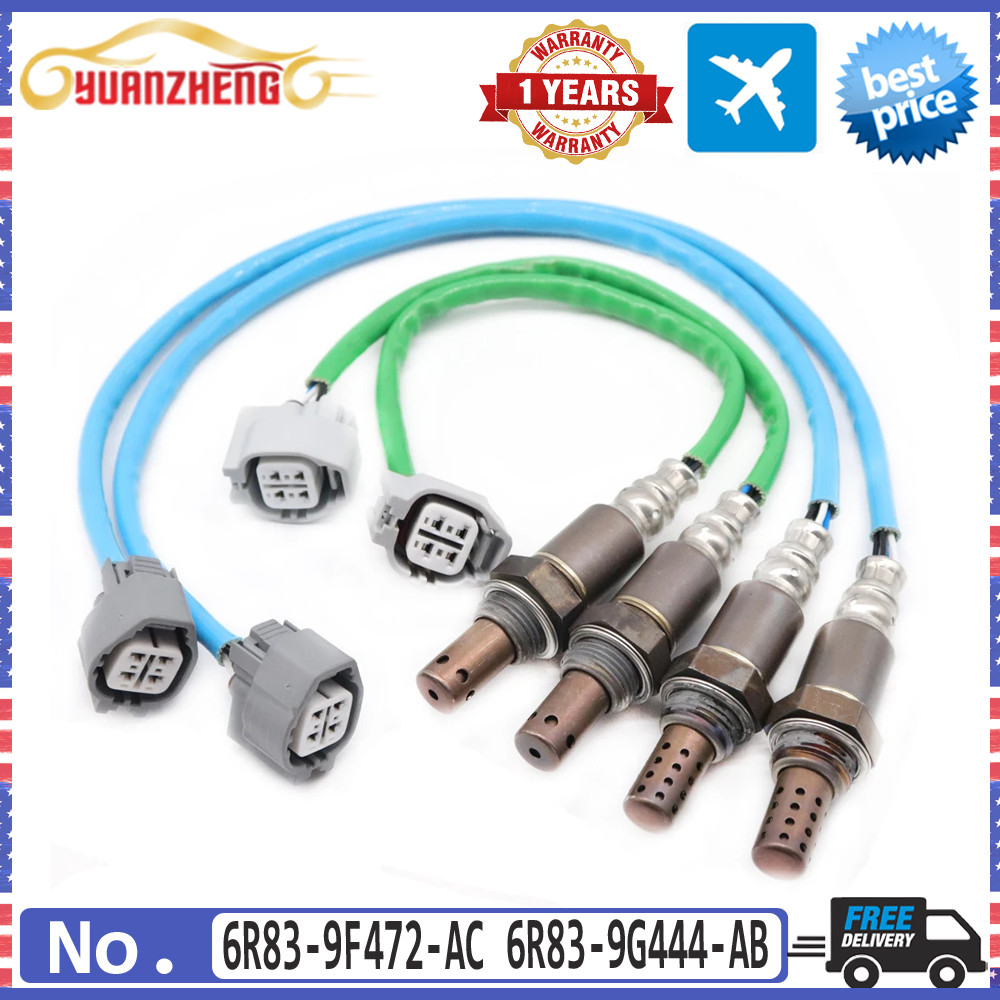⚠️ STOK TERBATAS  4PCS Front Rear Air Fuel Ratio Lambda O2 Oxygen Sensor 6R83-9F472-AC 6R83-9G444-AB
