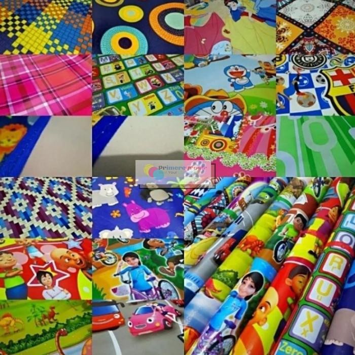 (Allthebest) Tikar Tiker Lipat Piknik Plastik Lantai Spon Ukuran 130x120 cm Murah