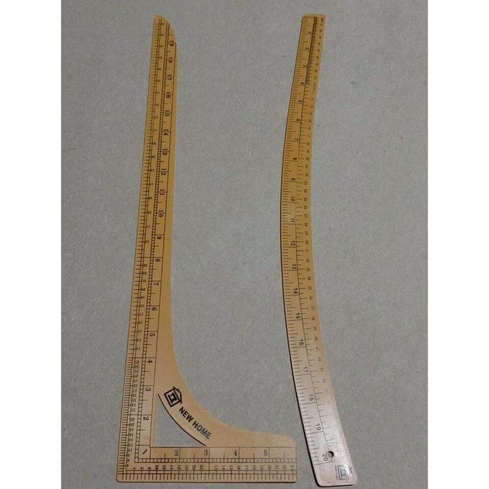 

(Allthebest) Penggaris pola jahit besar satu set Penggaris lengkung+penggaris siku/ Alat jahit /