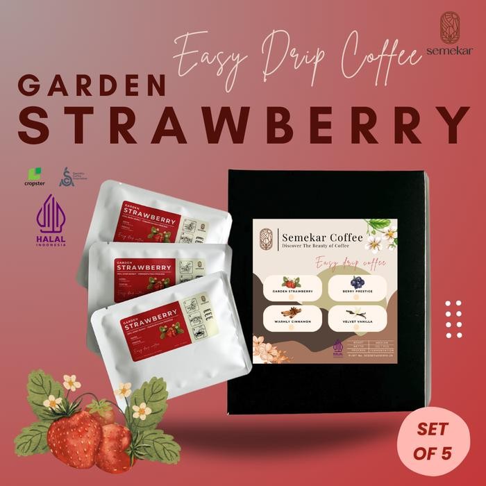 Otten Flair - Drip Bag Coffee Strawberry Garden Natural Anaerobic Kopi Semekar Exclusive Premium