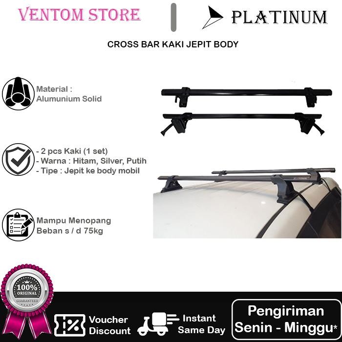 Laris Cross Bar Platinum Kaki Rak Jepit Body Mobil Toyota Avanza 2019
