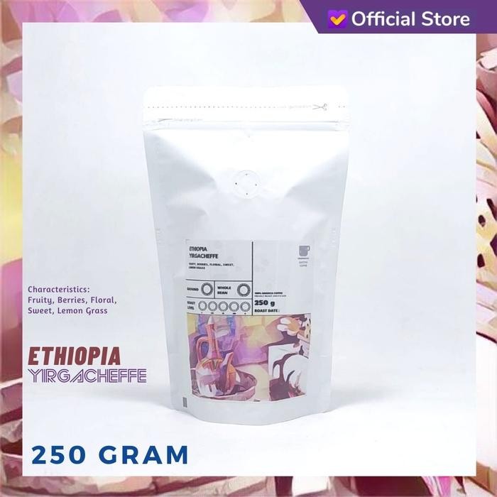 

Kopi Arabika Ethiopia Yirgacheffe 250 Gram Sutoyo Coffee