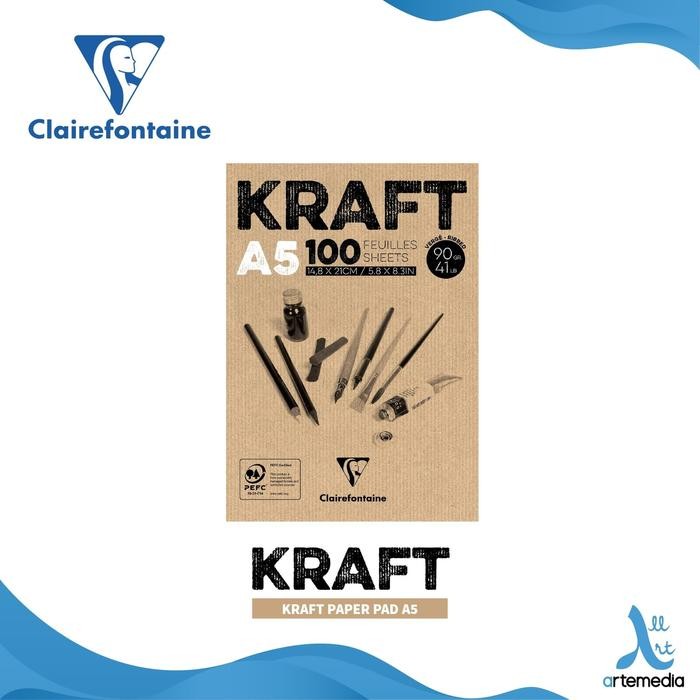 

Buku Sketsa Clairefontaine A5 Kraft Brown Paper Pad