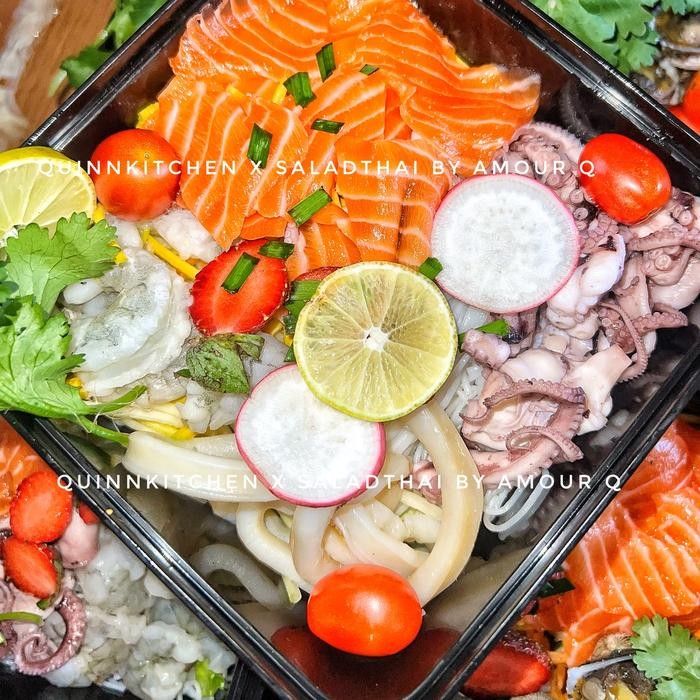 

Diskon! Promo Salad Thailand Komplit Salmon Gurita Udang Cumi Fresh
