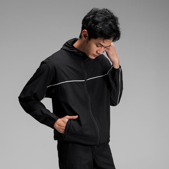 JB TRACK SUIT RUNNING JACKET WHITE STRIPE